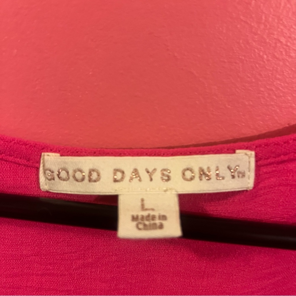 Good Days Only Sleeveless Pink Blouse Top - Picture 4 of 8